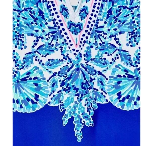 NWT Lilly Pulitzer Loraline One Piece in Turquoise Oasis Size: 2 MSRP $189 - Picture 5 of 6